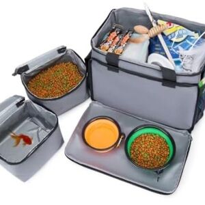 SALE!! dog food bags and dish for travelling carry on luggage.
